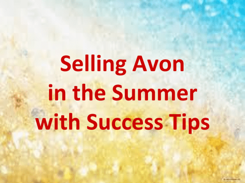 Title Image Selling Avon Summer Tips