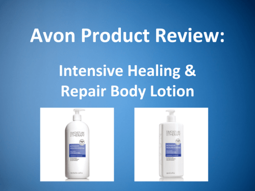 TITLE IMAGE Avon Product Review Moisture Therapy Intensive Healing & Repair Body Lotion