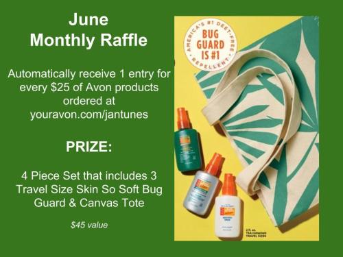 June 2018 Avon Monthly Raffle